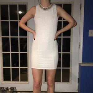 White Shimmer Formal Dress- Worn Once